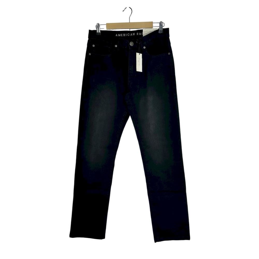American Rag Cotton Blend Comfort Stretch Relax Fit Black Wash Jeans 30x32‎